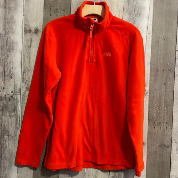 Helly Hansen Youth Fleece Orange Quarterzip Pullover size 12 - Picture 1 of 6